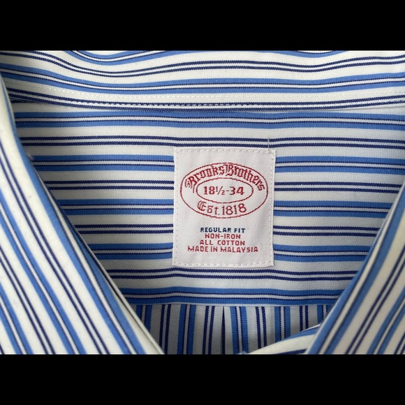 ﻿BROOKS BROTHERS French Cuff Dress Shirt 18.5 34 - Picture 5 of 9